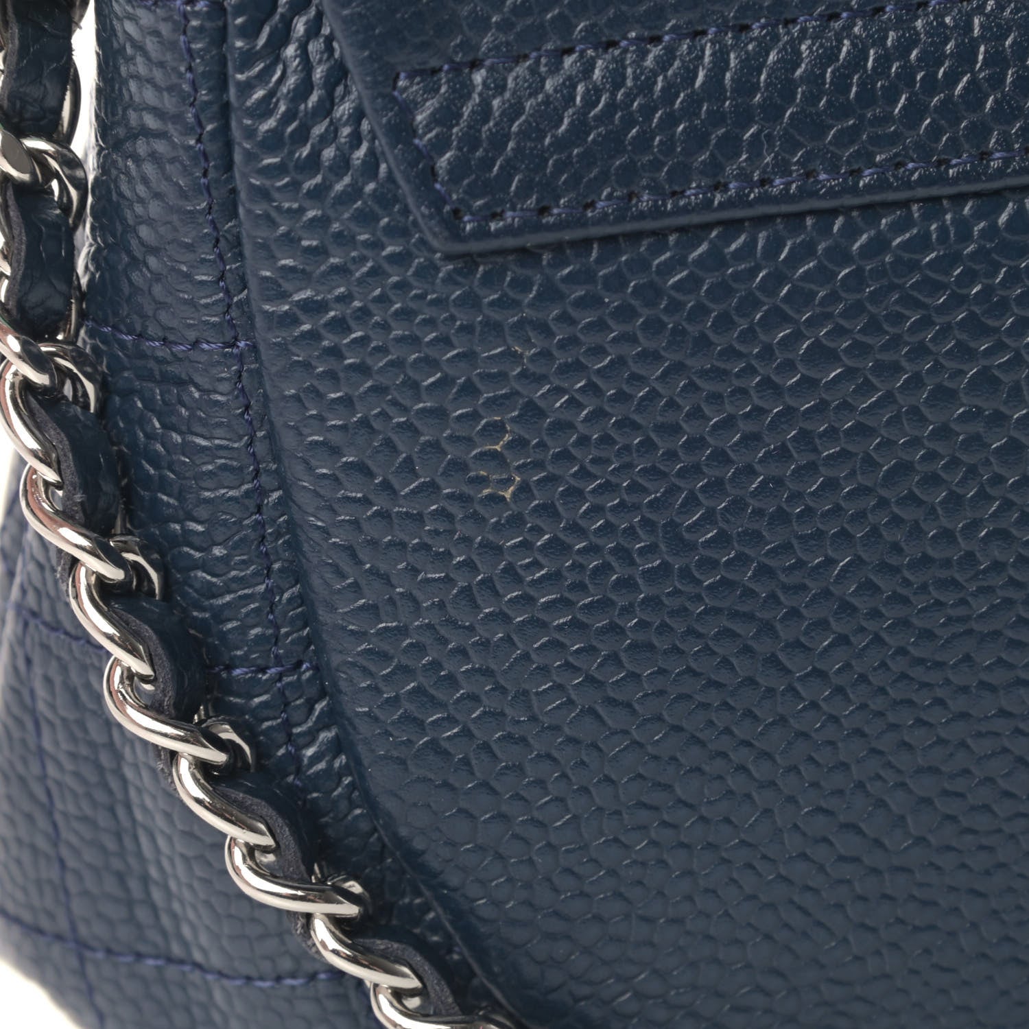 Chanel Caviar Half Moon Wallet On Chain WOC Navy 6 of 6