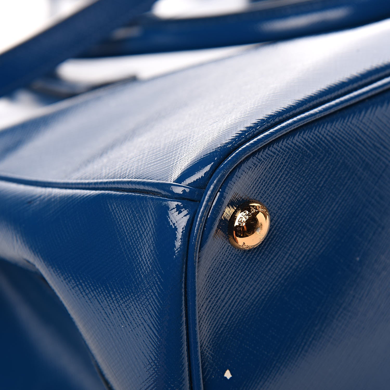 Prada Saffiano Vernice Medium Galleria Double Zip Tote Ottanio 15 of 16