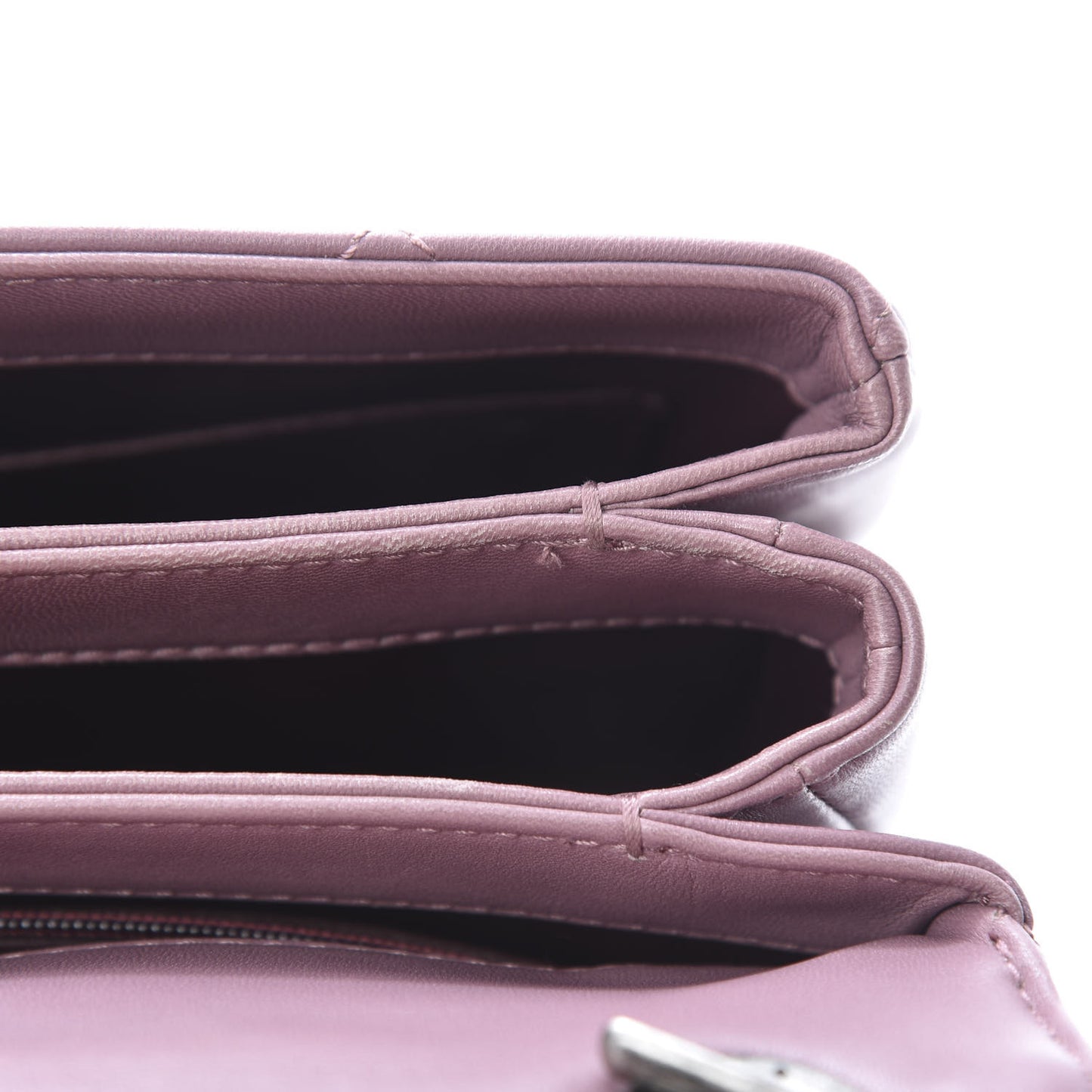 Lambskin Quilted Small Trendy CC Flap Dual Handle Bag Light Purple