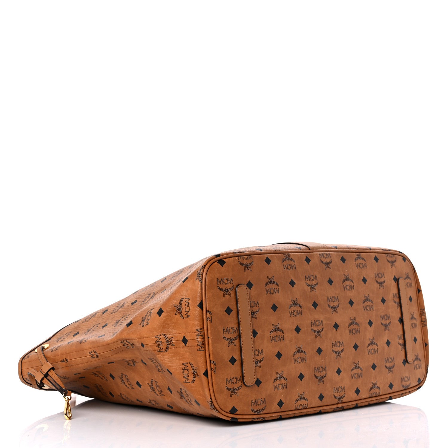 MCM Visetos Large Liz Reversible Shopper Tote Cognac 5 of 13