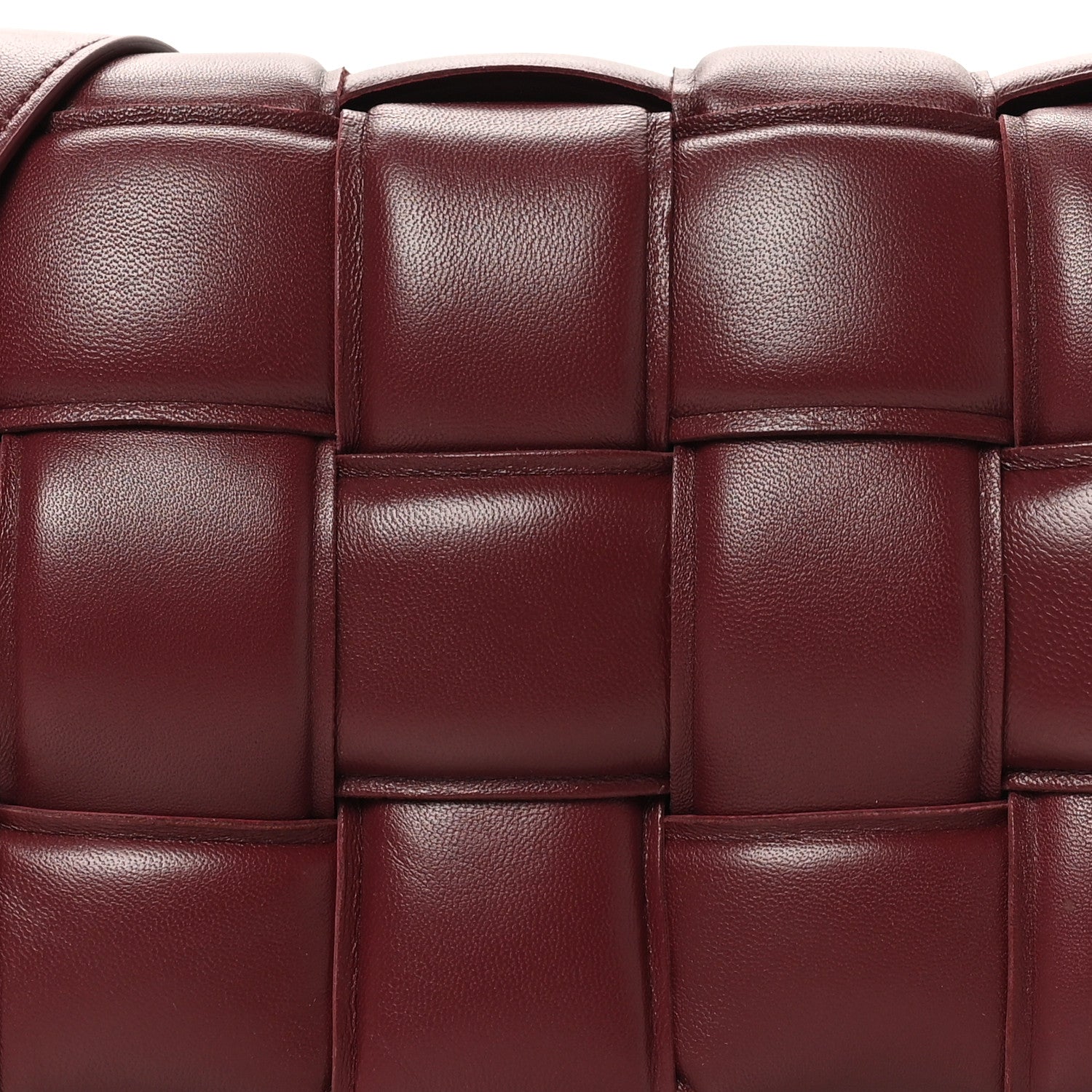 Bottega Veneta Nappa Maxi Intreccio Padded Cassette Crossbody Bag Dark Red 7 of 9