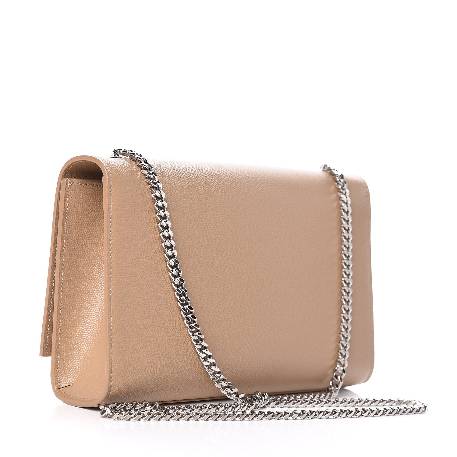Saint Laurent Grain De Poudre Medium Classic Monogram Kate Satchel Sable Beige 3 of 14