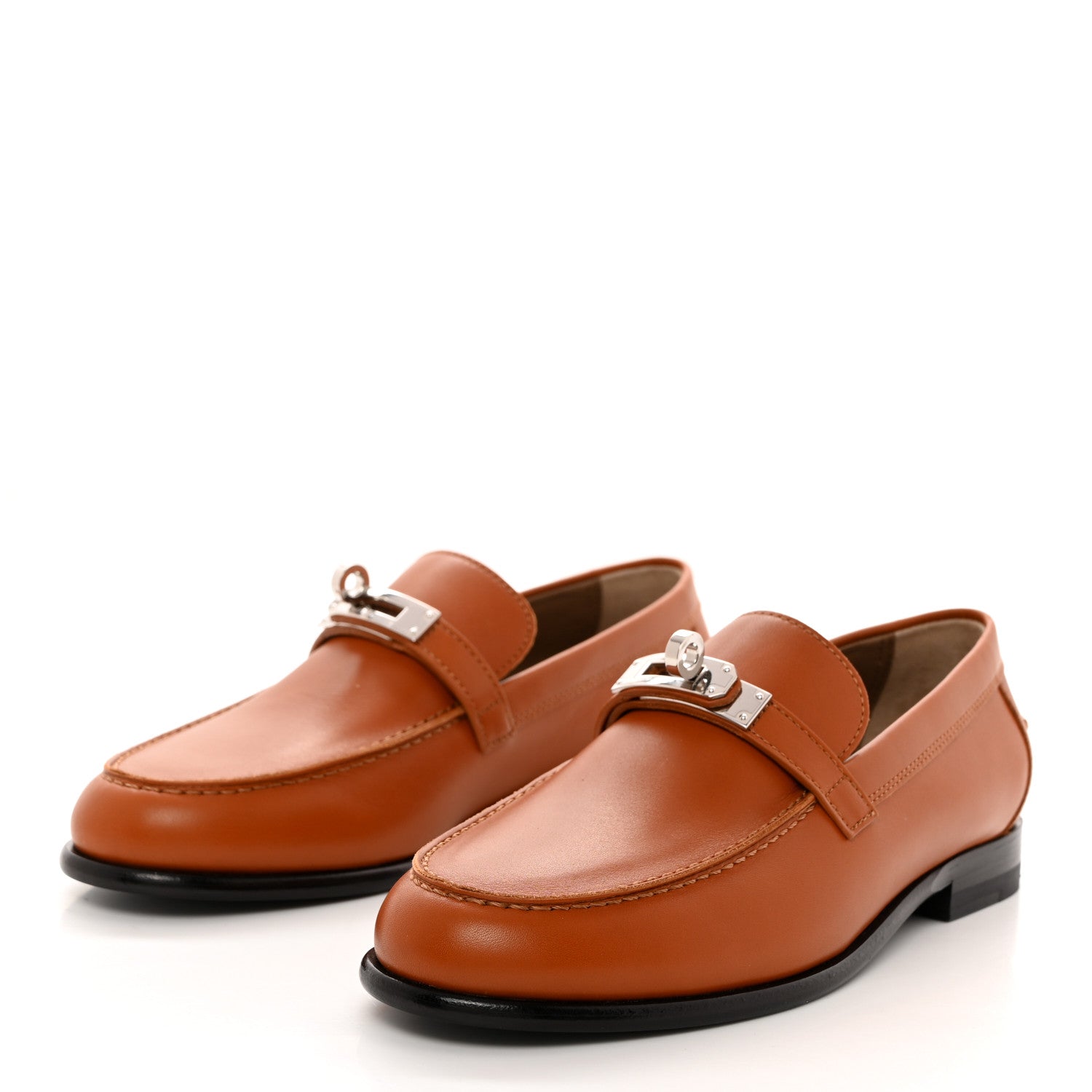 Hermes Calfskin Womens Destin Loafer 36 Naturel 3 of 9