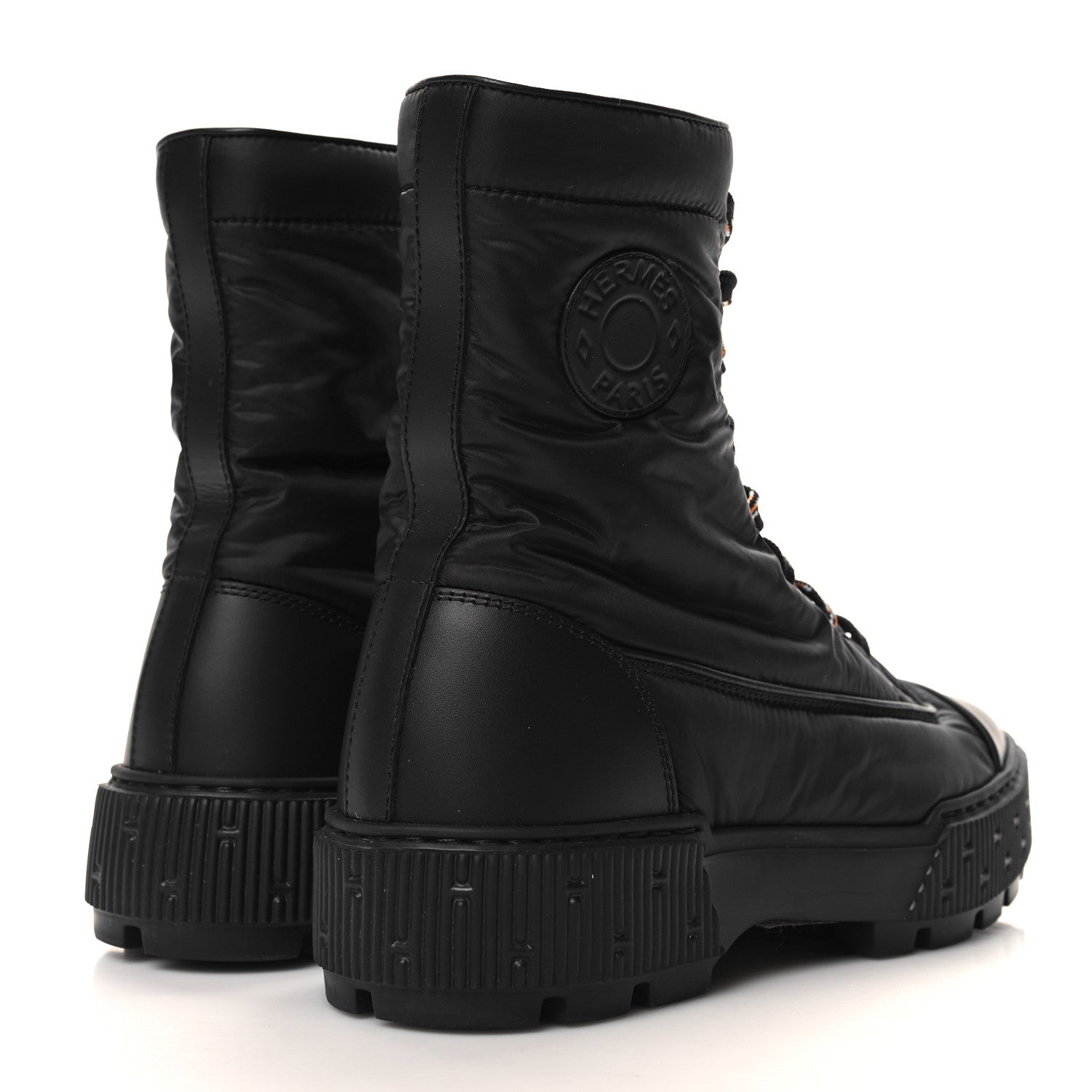 Hermes Calfskin Parachute Fresh Ankle Boots 36.5 Black 4 of 8