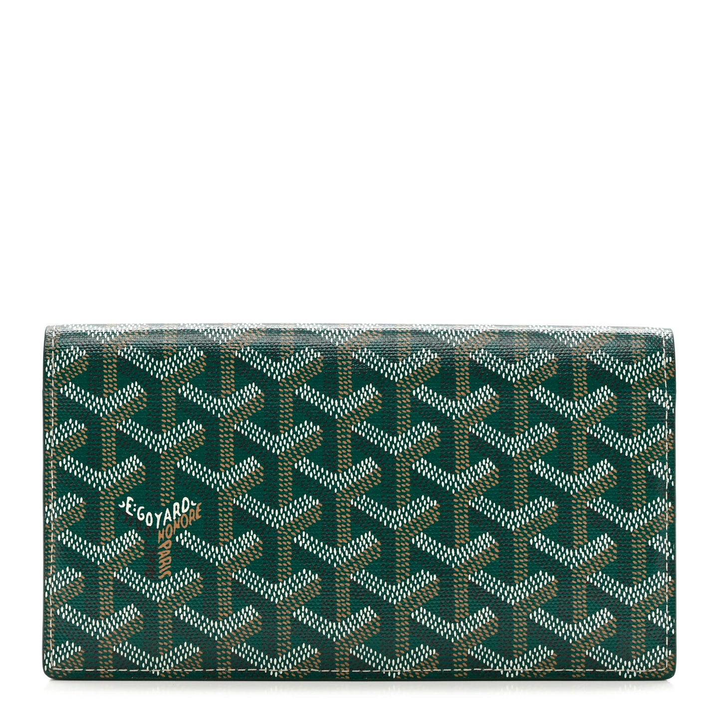 Goyardine Long Bi-Fold Wallet Green