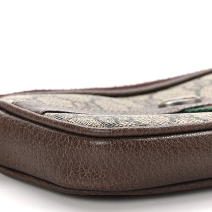 Gucci GG Supreme Monogram Ophidia Phone Case Wristlet Brown 9 of 11