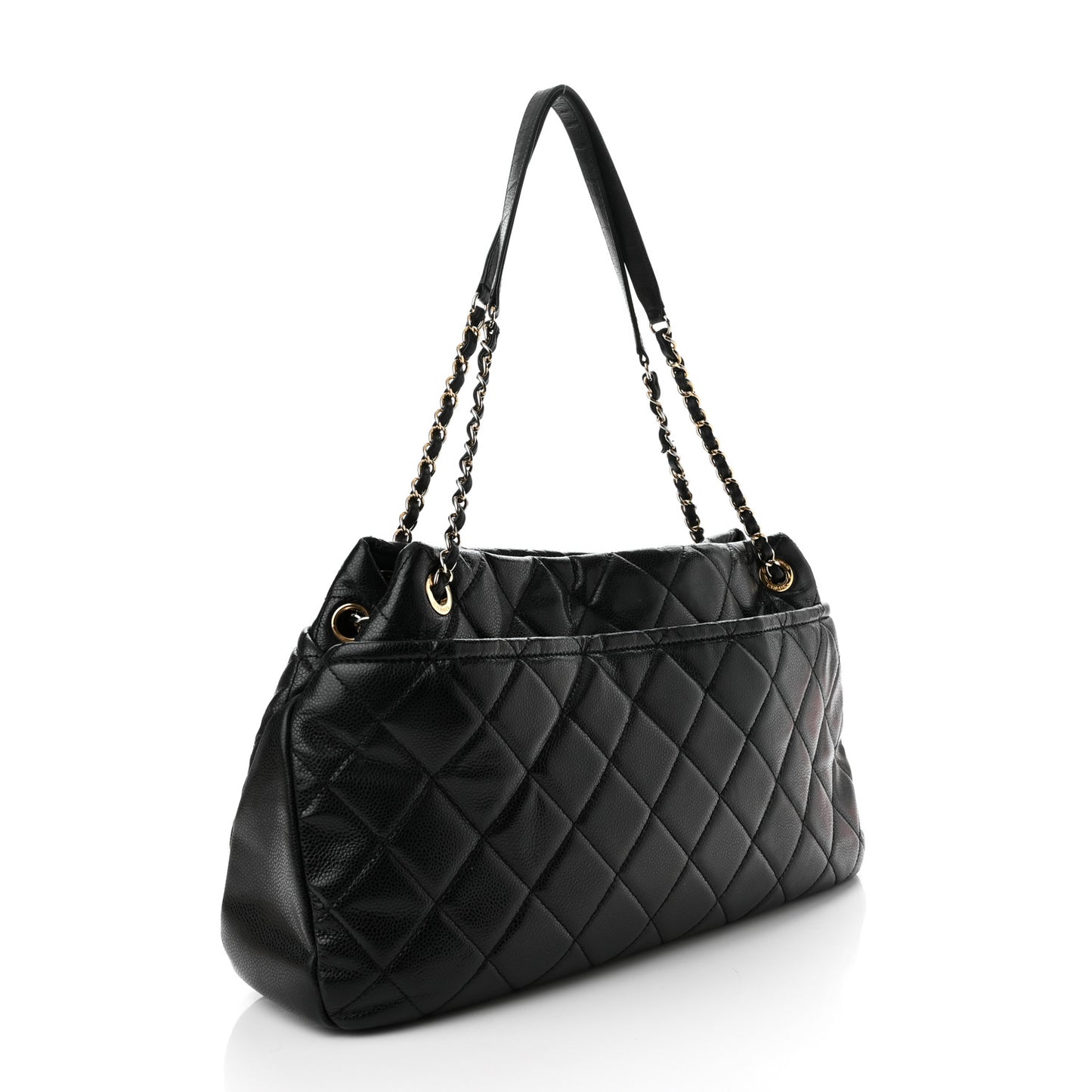 Caviar Quilted Timeless CC Soft Tote Black