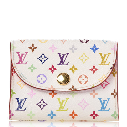 Louis Vuitton Monogram Multicolor Business Card Holder White Litchi 1 of 6