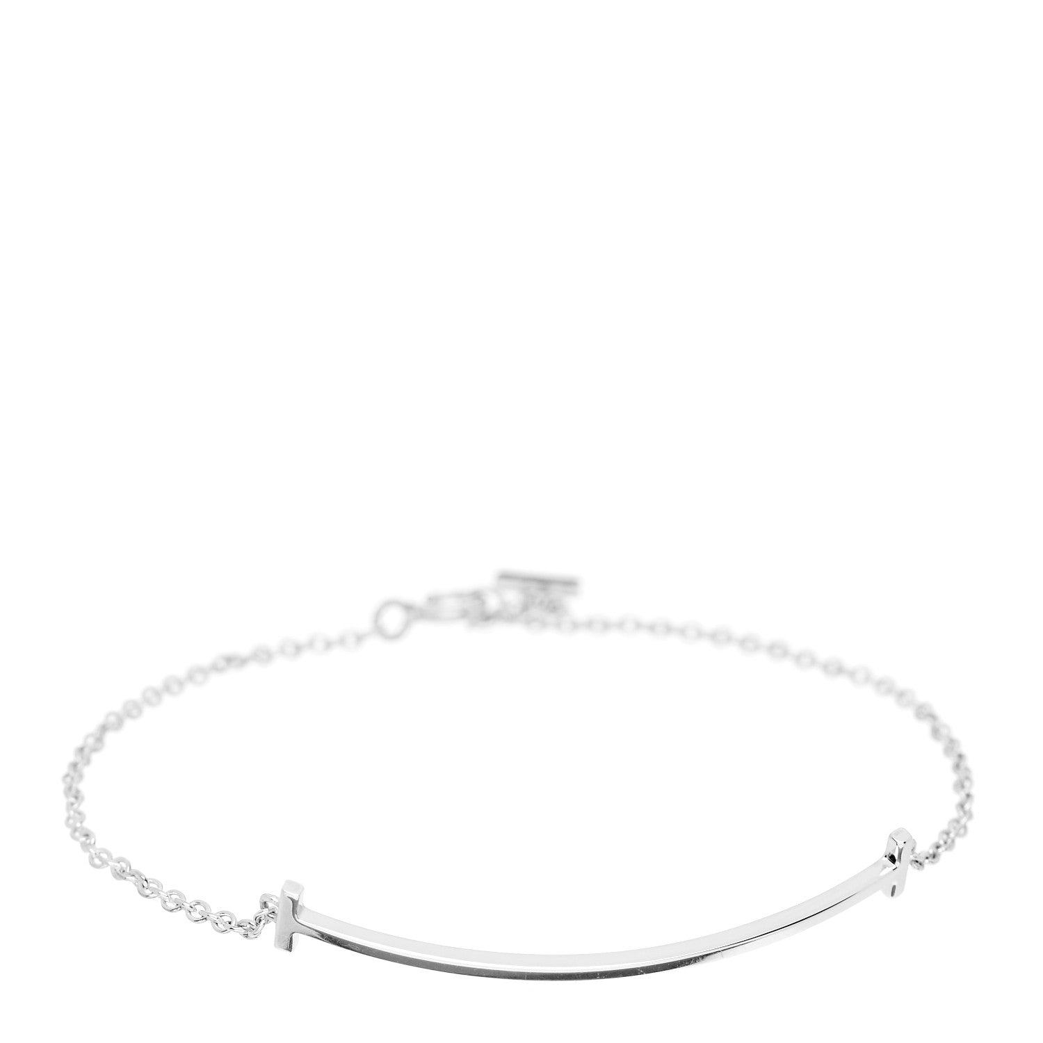 Tiffany Sterling Silver T Smile Bracelet 1 of 3