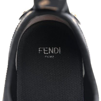 Fendi Fabric FF Micro-Perforated Rise Low Top Sneakers 38.5 Tobacco Black 8 of 10