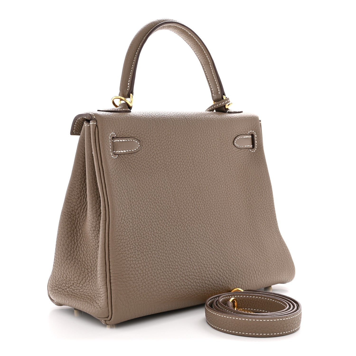 Hermes Togo Kelly Retourne 25 Etoupe 3 of 12
