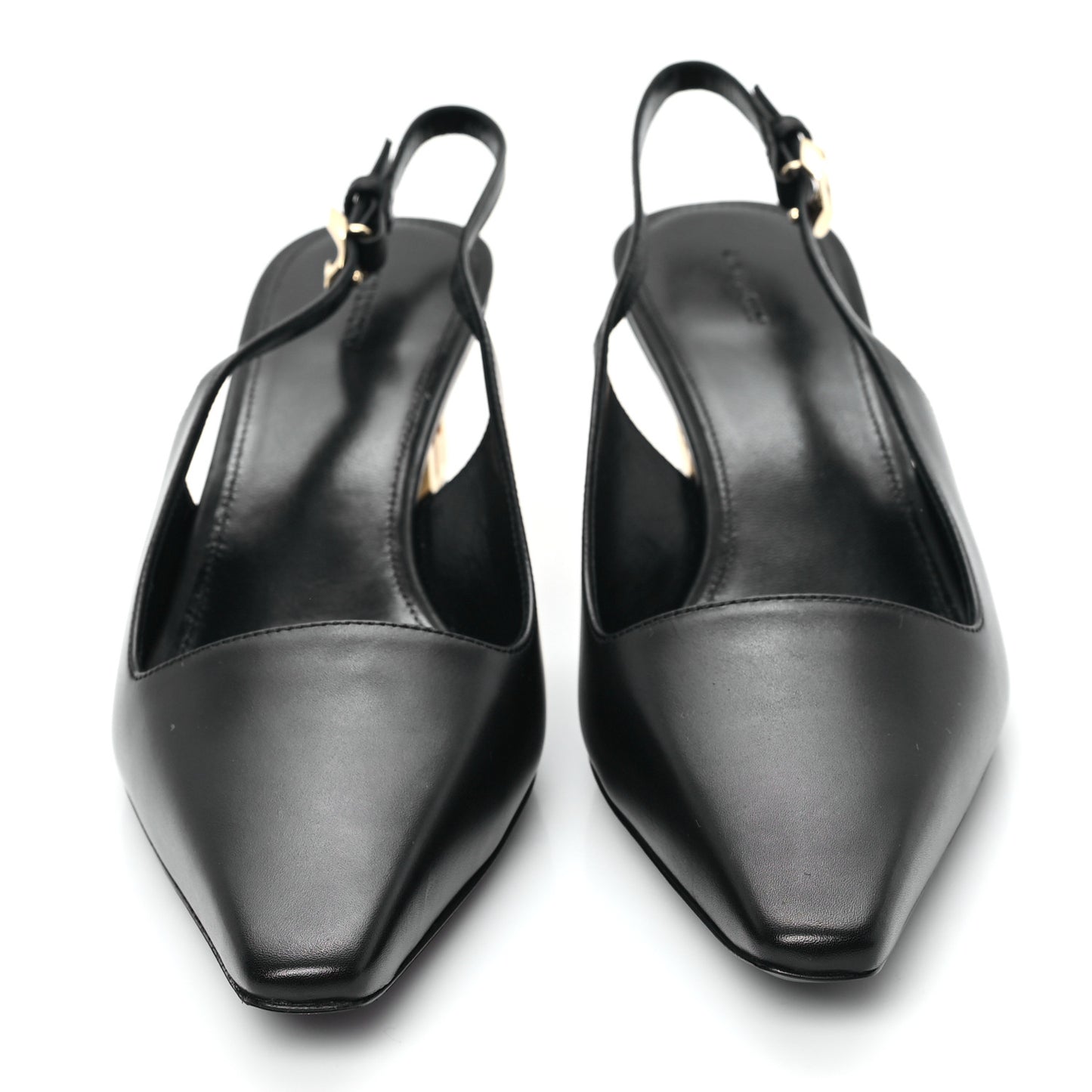 Calfskin G Cube 50mm Slingback Pumps 37 Black