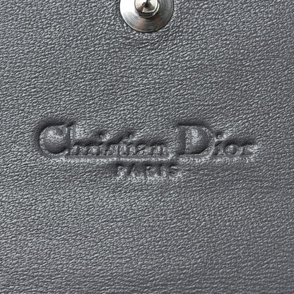Christian Dior Lambskin Cannage Lady Dior Flap Wallet Grey 6 of 8
