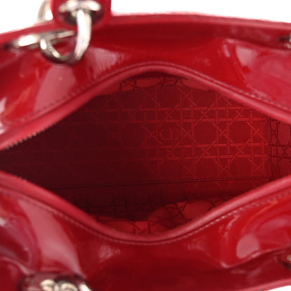 Christian Dior Patent Cannage Medium Lady Dior Red 5 of 13