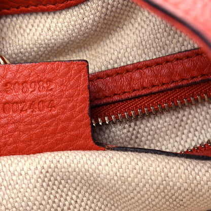 Gucci Pebbled Calfskin Medium Soho Chain Shoulder Bag Tabasco Red 7 of 11