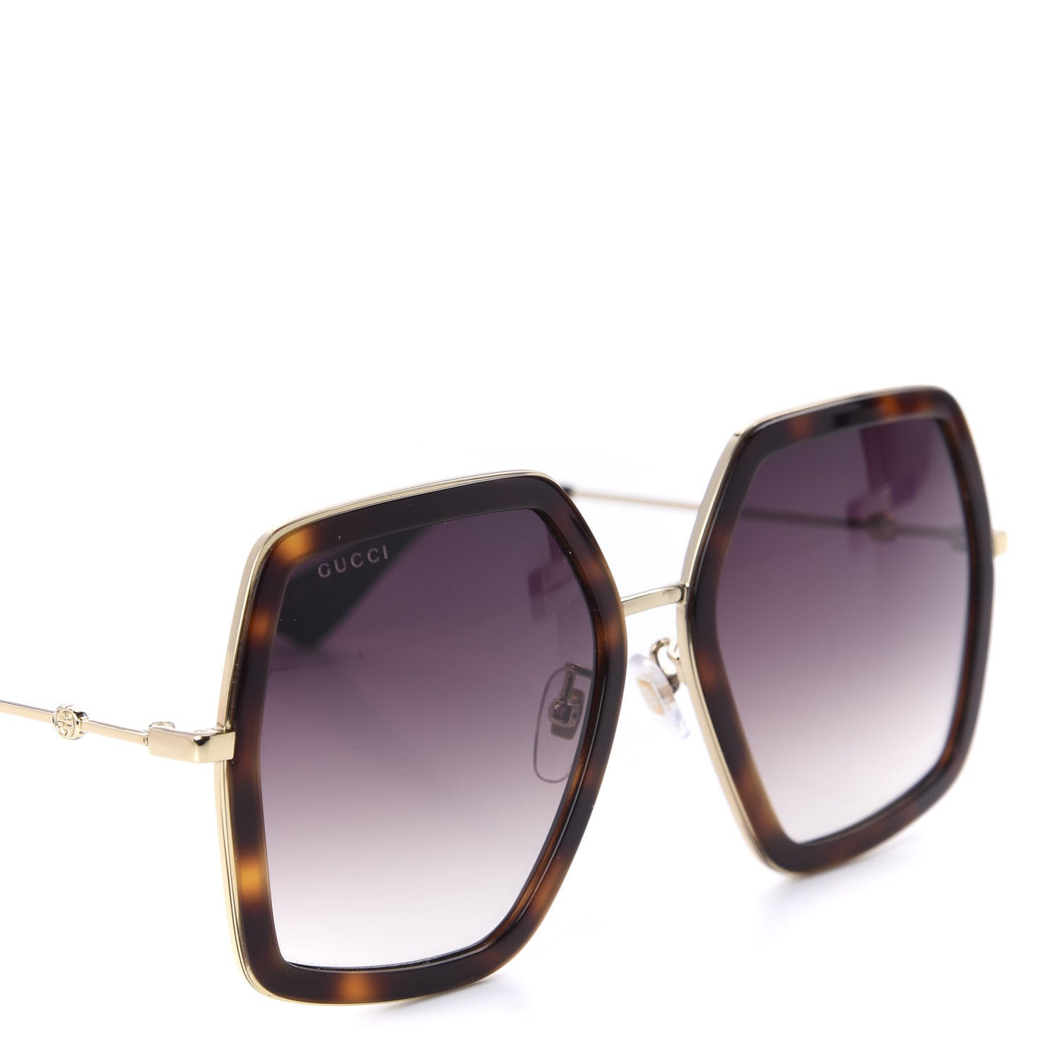 Gucci Acetate Oversize Square Frame GG0106S Sunglasses Tortoise 7 of 8