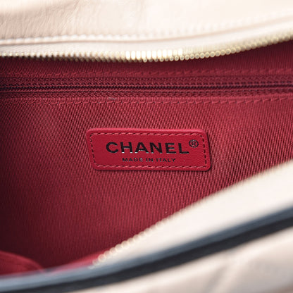 Chanel Aged Calfskin Quilted Medium Gabrielle Hobo Beige Black 6 of 10