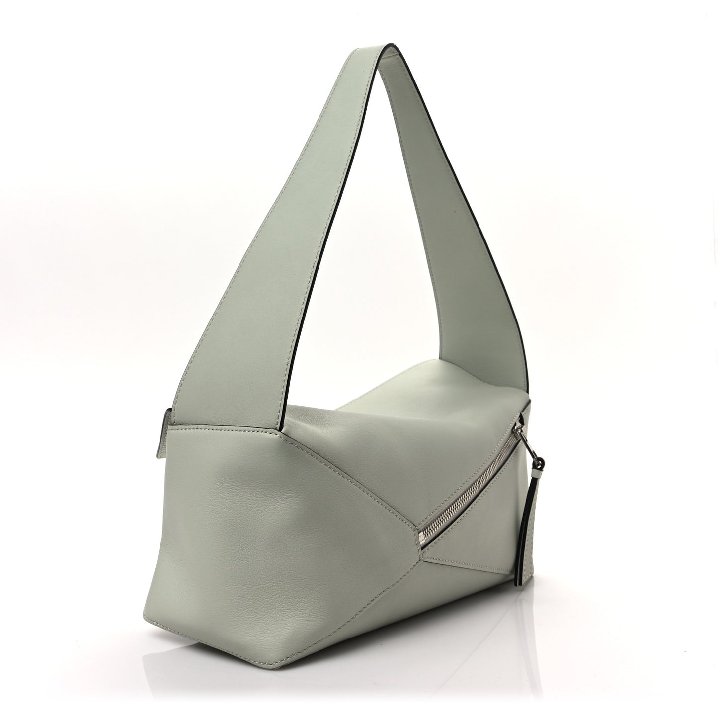 Calfskin Puzzle Hobo Light Celadon