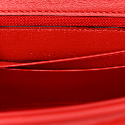 Gucci Calfskin Matelasse Double G Studs Mini Torchon GG Marmont Shoulder Bag Hibiscus Red 8 of 12