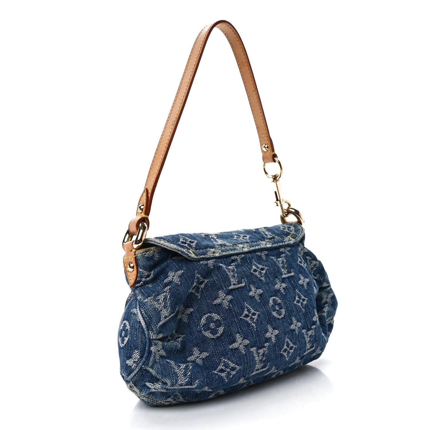 Louis Vuitton Monogram Denim Mini Pleaty Blue 3 of 10