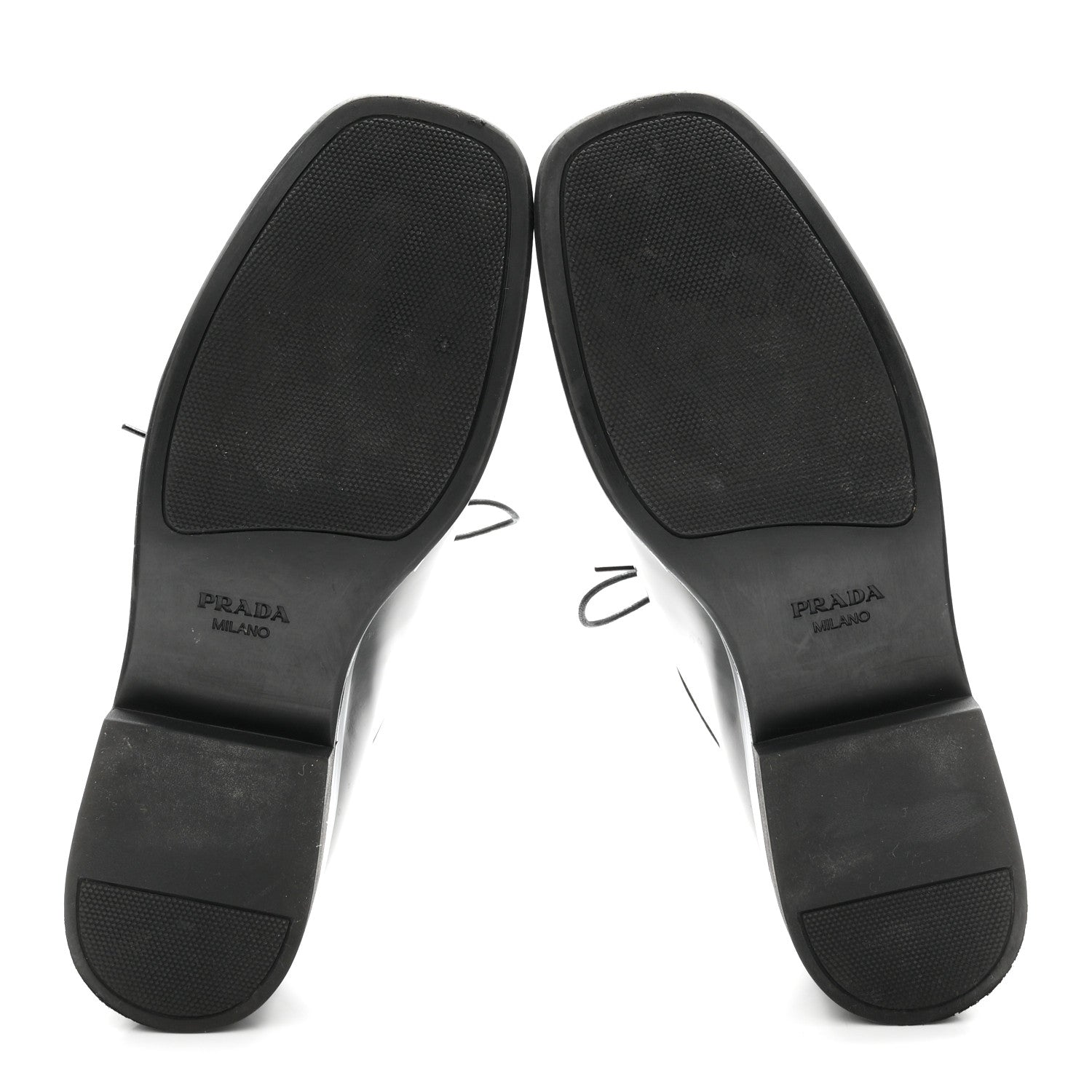 Prada Spazzolato Lace Up Derby Platform Loafers 37 Black 6 of 10