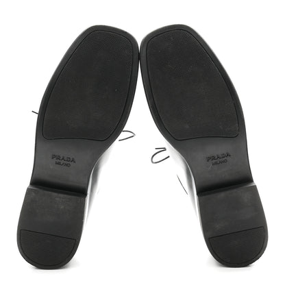 Prada Spazzolato Lace Up Derby Platform Loafers 37 Black 6 of 10
