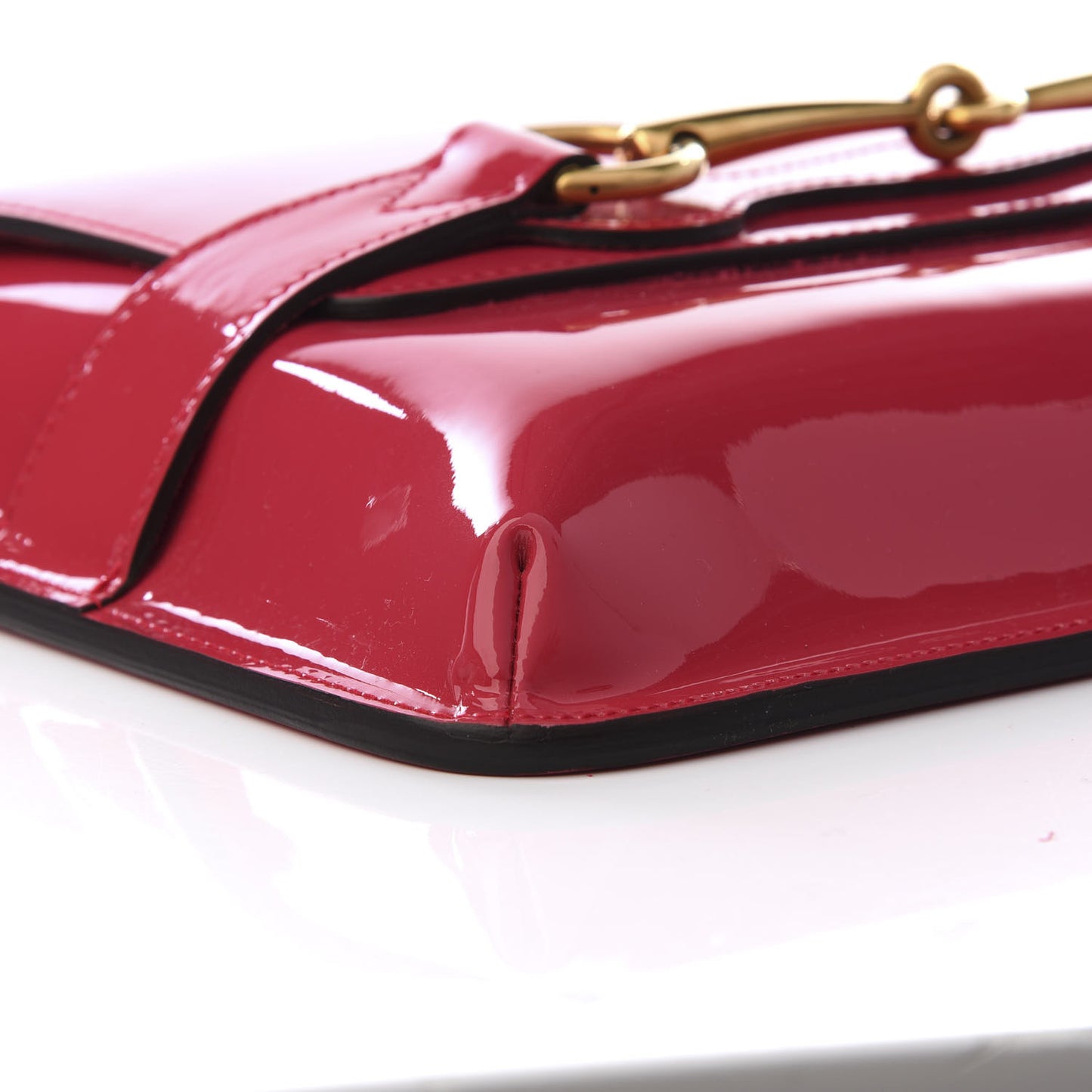Patent Large Bright Bit Shoulder Bag Shocking Pink
