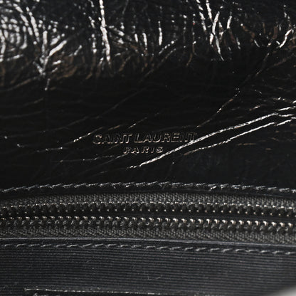 Saint Laurent Crinkled Calfskin Matelasse Monogram Medium Niki Chain Satchel Black 6 of 11