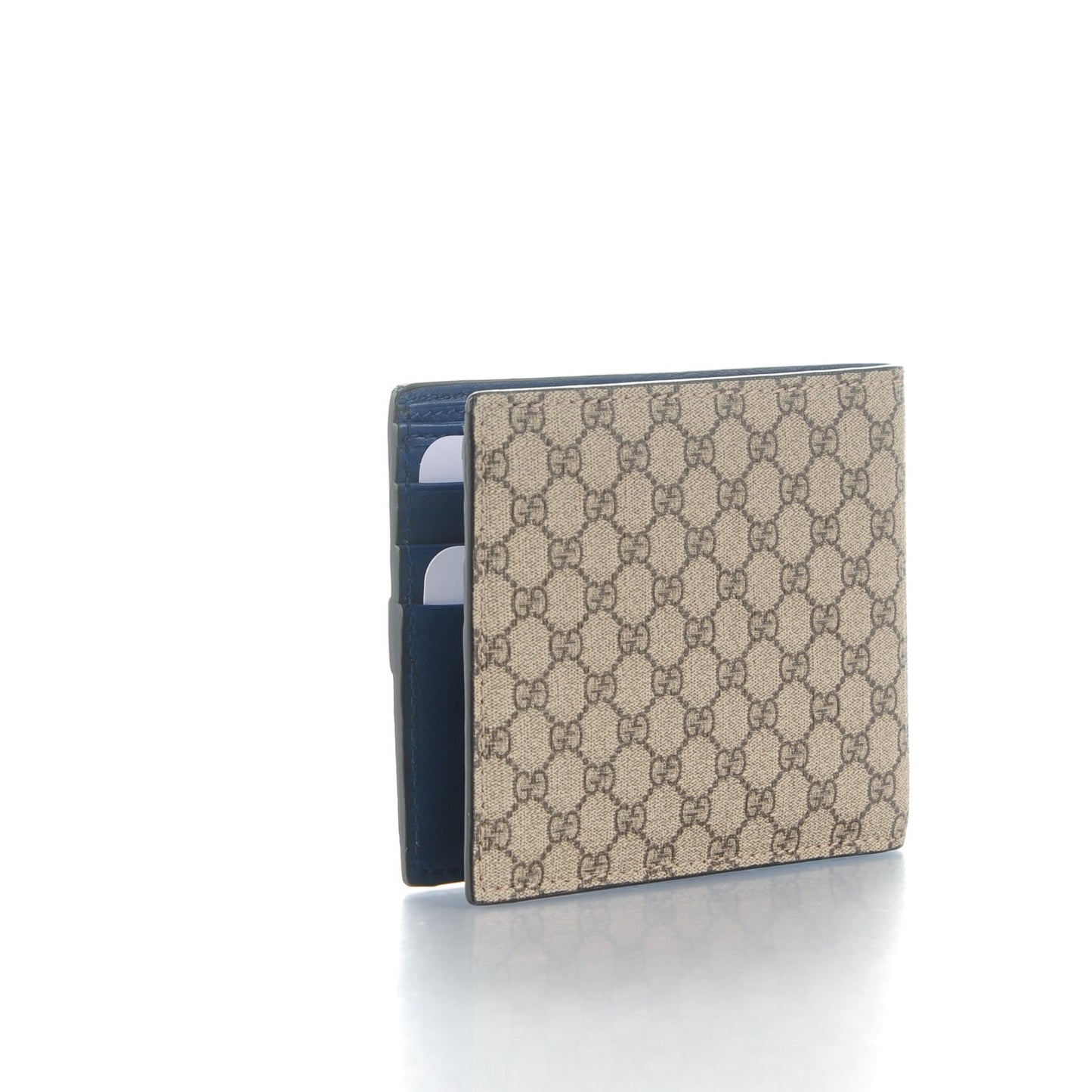 Monogram GG Supreme Bi-Fold Wallet Blue
