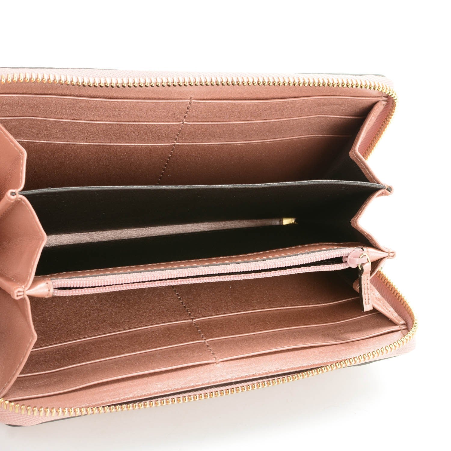 Gucci Patent Microguccissima Bow Heart Zip Around Wallet Pink 5 of 7