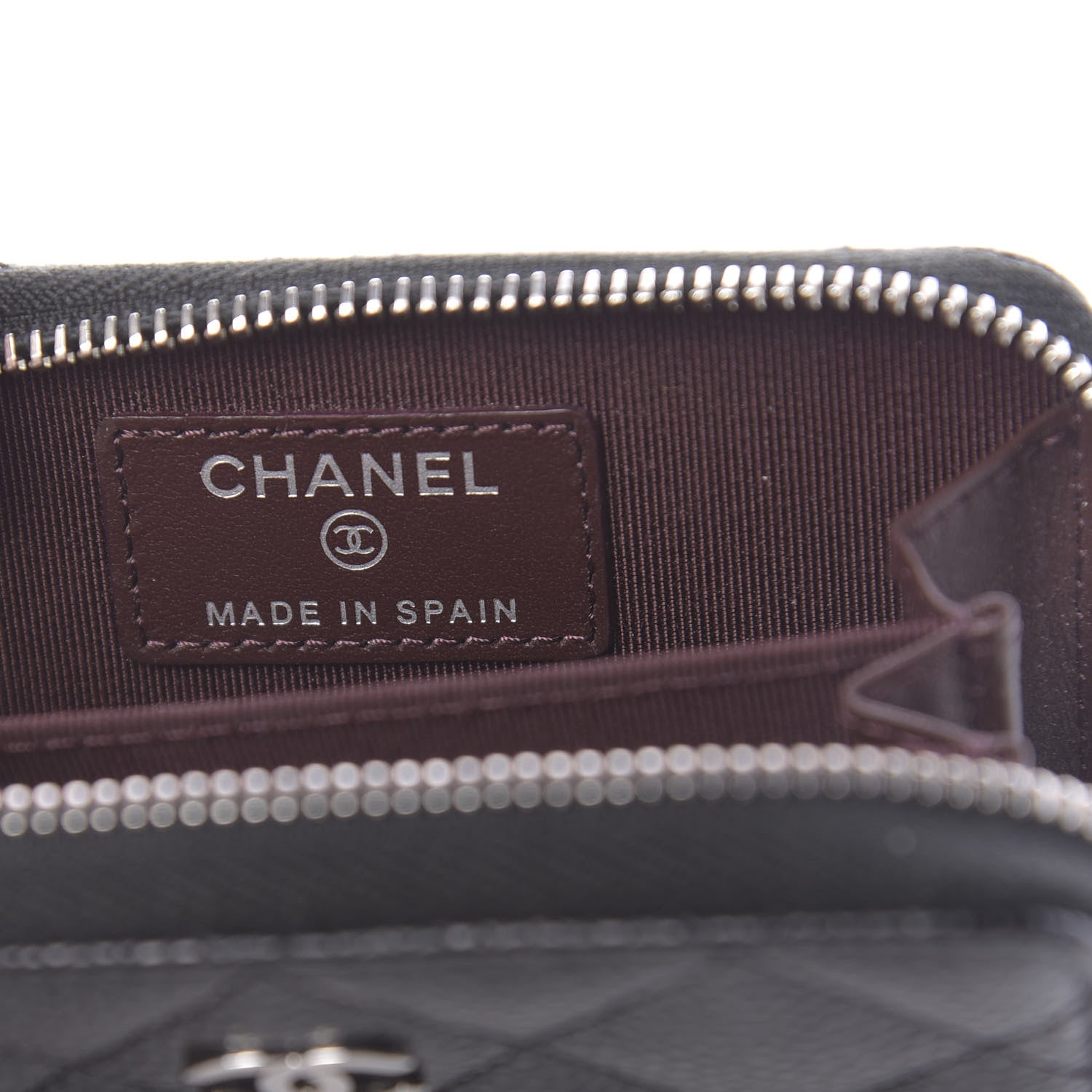 Chanel Caviar Quilted Zip Coin Purse Black 6 of 7