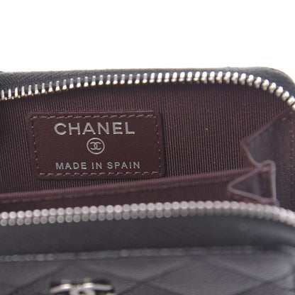 Chanel Caviar Quilted Zip Coin Purse Black 6 of 7