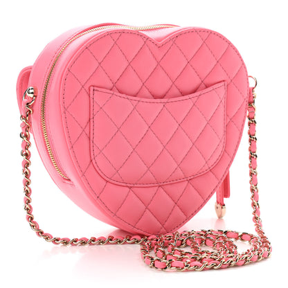 Chanel Lambskin Quilted CC In Love Heart Bag Pink 3 of 11