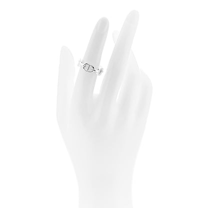 Hermes Sterling Silver PM Chaine d'Ancre Enchainee Band Ring 51 5.75 2 of 9