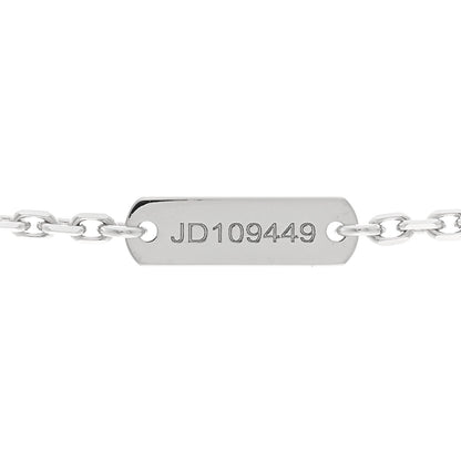 Van Cleef & Arpels 18K White Gold Guilloche Vintage Alhambra Pendant Necklace 5 of 6