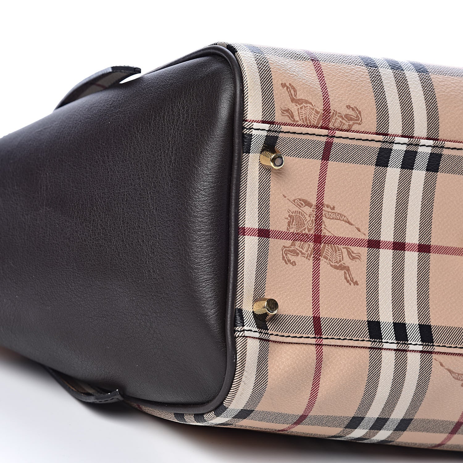 Burberry Haymarket Check Small Canterbury Tote Chocolate 8 of 13