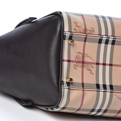 Burberry Haymarket Check Small Canterbury Tote Chocolate 8 of 13