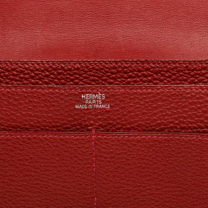 Hermes Togo Dogon Duo Wallet Vermillion 6 of 8