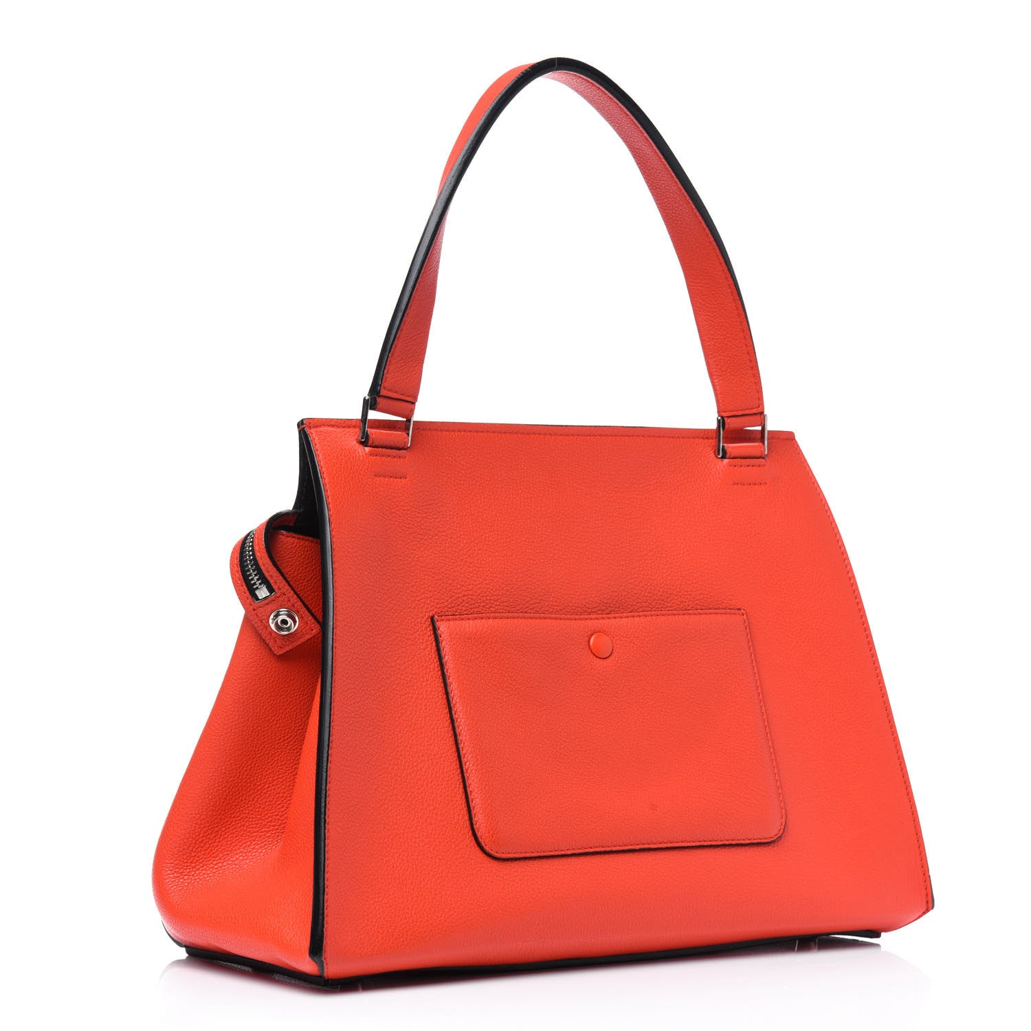 Celine Grained Calfskin Medium Edge Shoulder Bag Vermillion 3 of 16