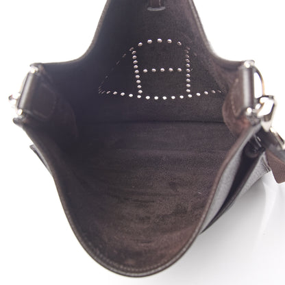 Hermes Taurillon Clemence Evelyne II PM Chocolate 5 of 10