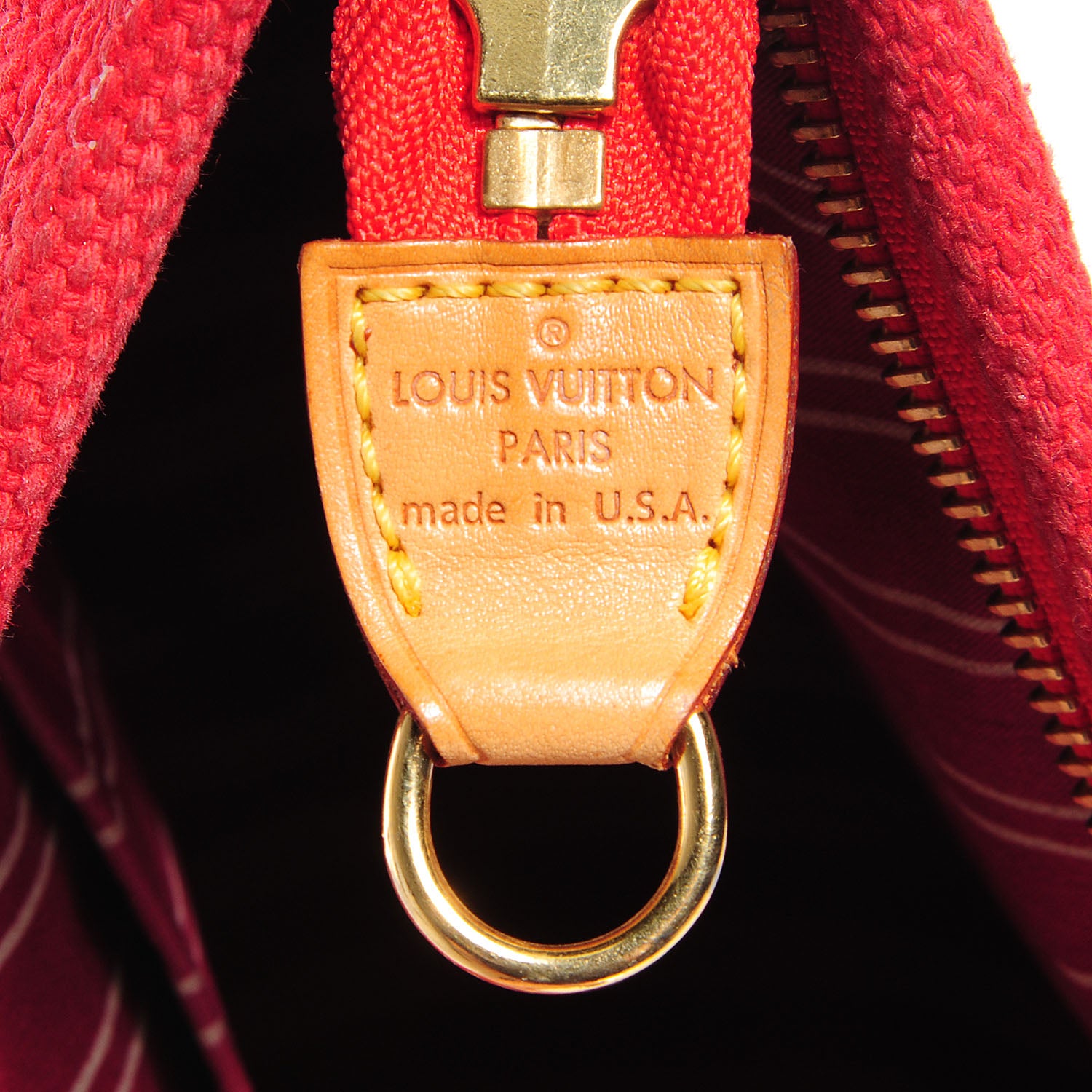 Louis Vuitton Toile Antigua Cabas MM Red Pink 6 of 7