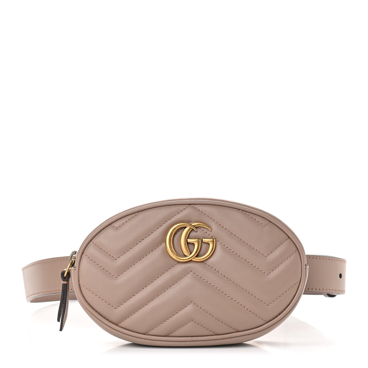 Gucci Calfskin Matelasse GG Marmont Belt Bag 85 34 Porcelain Rose 1 of 11