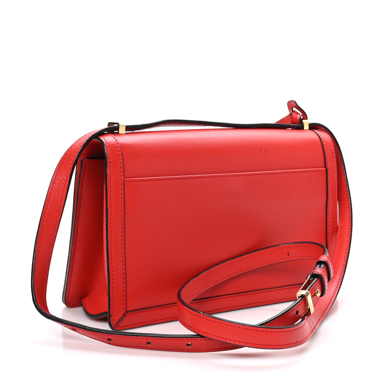 Calfskin Medium Barcelona Shoulder Bag Red