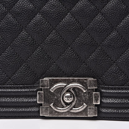 Chanel Caviar Quilted Medium Boy Flap Black 11 of 12
