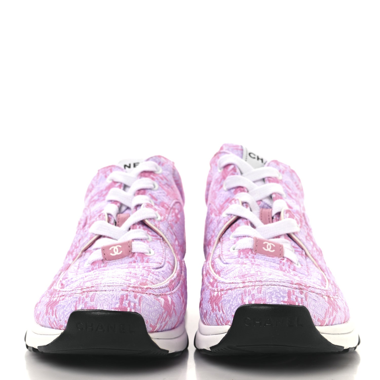 Chanel Tweed CC Sneakers 39 Pink 3 of 8
