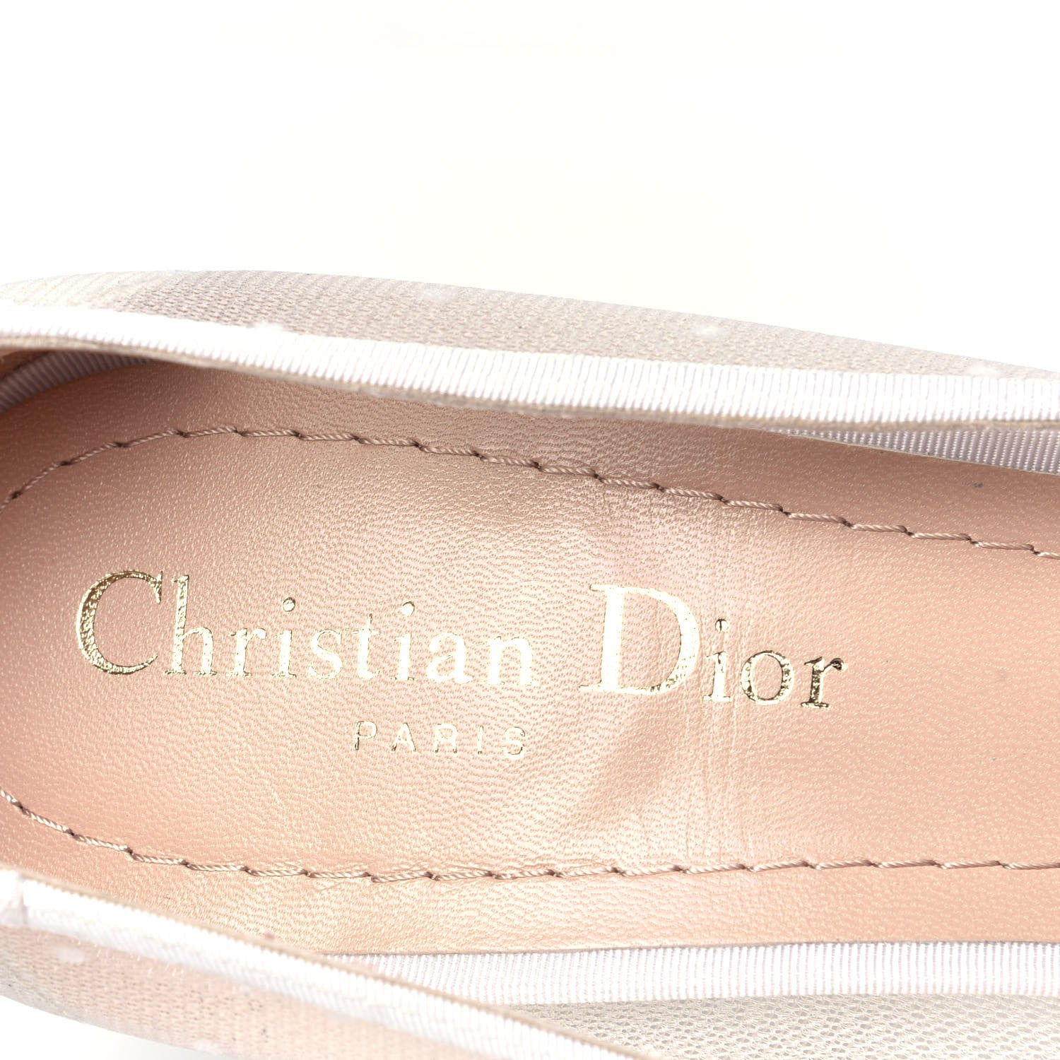 Christian Dior Mesh Plumetis Tulle D-Moi Pumps 40.5 White 6 of 6
