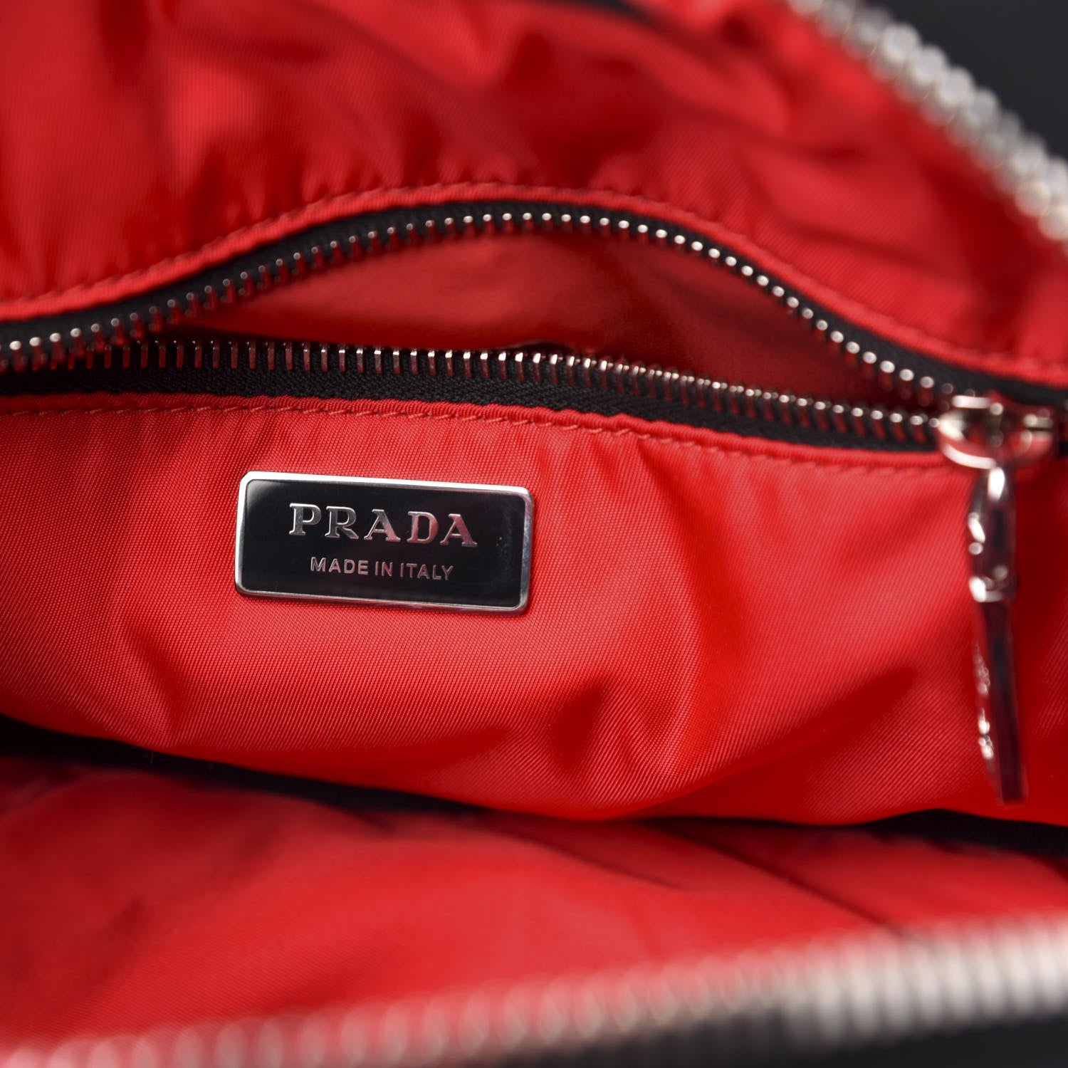 Prada Tessuto Nylon Pocket Top Handle Cargo Shoulder Bag Black Fuoco 6 of 10