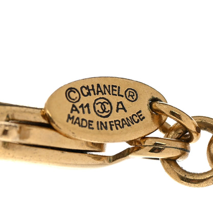 Chanel CC Long Necklace Black Gold 6 of 6