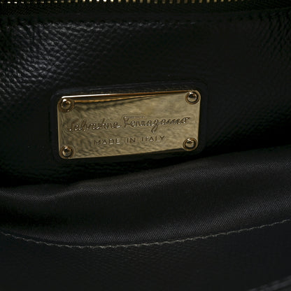 Salvatore Ferragamo Hammered Calfskin Today Satchel Black 6 of 9