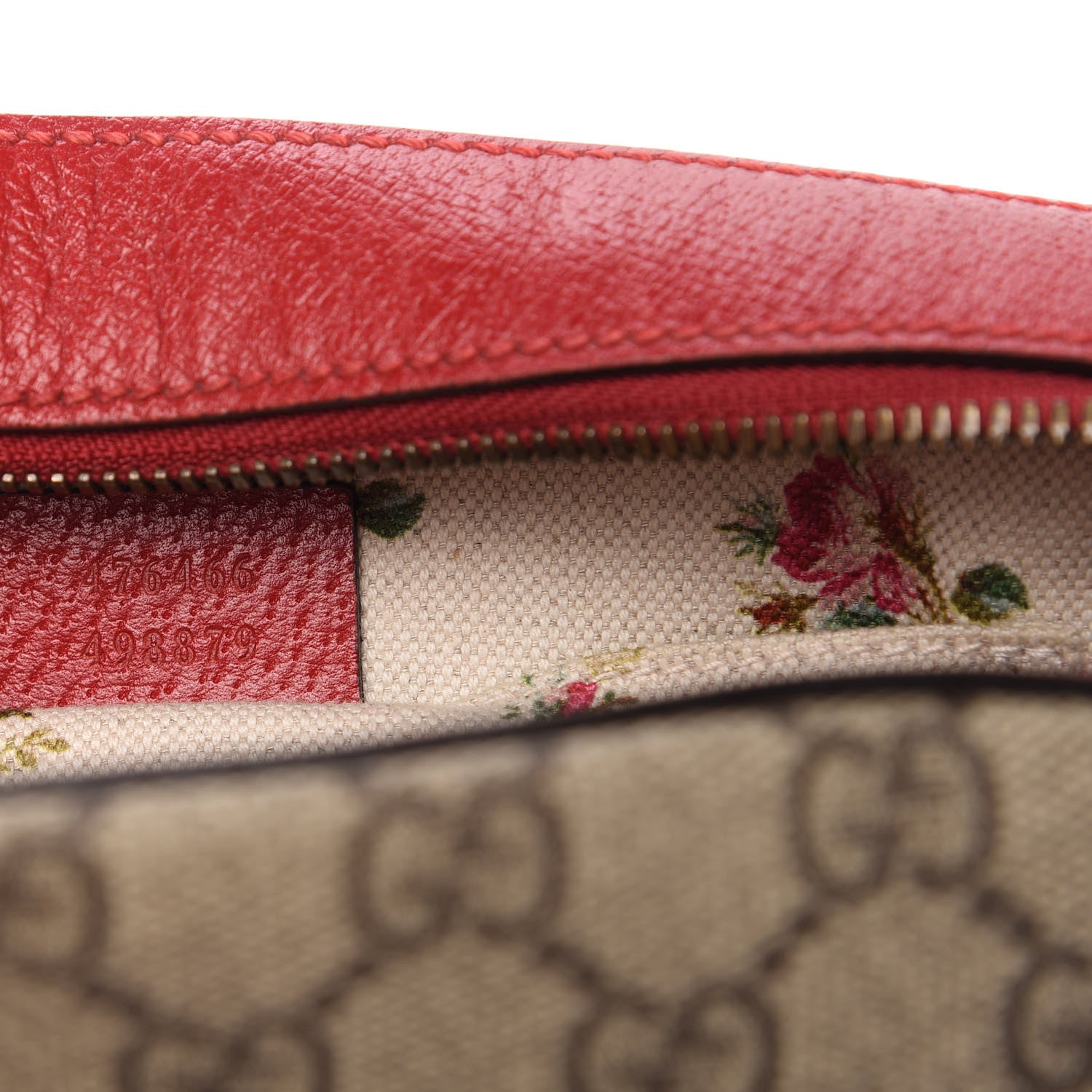 Gucci GG Supreme Monogram Web Neo Vintage Shoulder Bag Beige Red 9 of 10